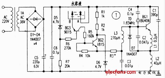 一,电路工作原理笔者介绍一种多用途的超声波雾化器.