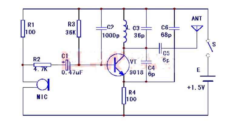 9018无线话筒电路图四款无线话筒电路图消费类电子电路图