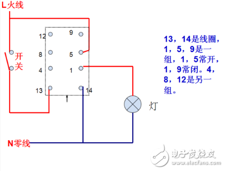 8脚继电器接线图图文详解电工仪表电路图