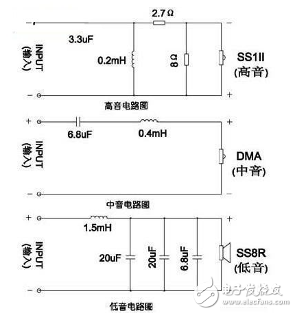 音箱三分频器电路图四款模拟电路设计原理图详解调功电路图