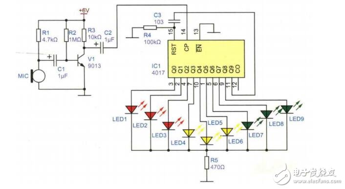 简易声控音乐彩灯电路图制作视频组装及演示效果