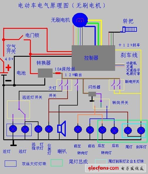 电动车电气原理图电动机控制电路图讲解