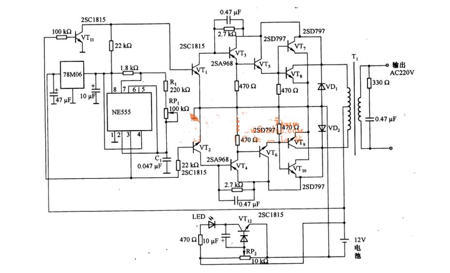 555作逆變器電路圖大全四款555作簡易高頻逆變器家用逆變器電路555